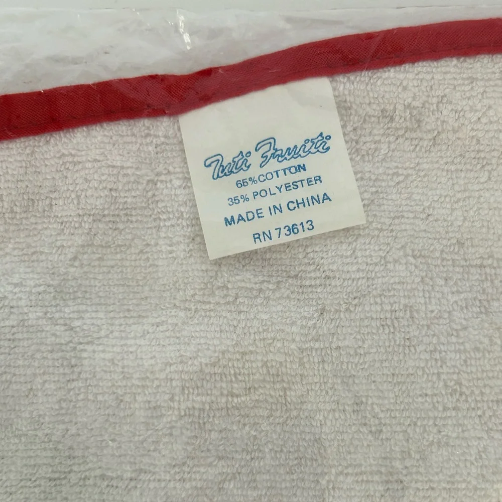 🦋 5/$25 - Tuti Fruiti Baby Bib Vintage - NWT - Clock Print on the Front